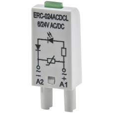 Додатковий модуль захисту/індикації ERC-024ACDCL (Uc= 6...24V AC/DC)