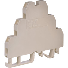 Клемма винтовая трехуровневая VS 2,5 NA 3 (2,5 mm2_бежевая)