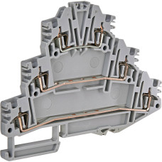 Клемма пружинная трехуровневая ЕSP3-HLD.2 (2,5 мм2, 3-уровн., серая)