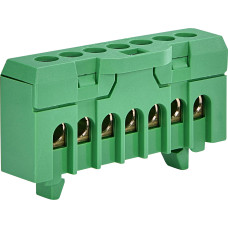 Клеммник ESC-QBLOK7002 (зеленый, 10/16 мм2, 7 подключ.)