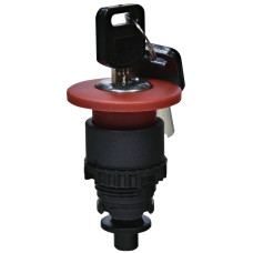 Кнопка-модуль грибок NSE-PBM-R-K (червона, з ключем)