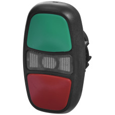 Кнопка-модуль здвоєна з підсв. NSE-PB2I/RG (зелена/червона)