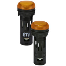 Лампа сигнальна LED матова ECLI-16-024C-A 24V AC/DC (Ø16мм, помаранчева)