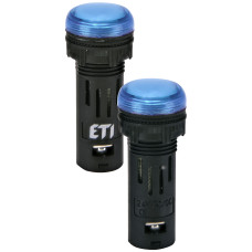 Лампа сигнальна LED матова ECLI-16-024C-B 24V AC/DC (Ø16мм, синя)