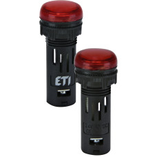 Лампа сигнальна LED матова ECLI-16-024C-R 24V AC/DC (Ø16мм, червона)
