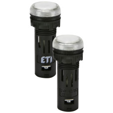 Лампа сигнальна LED матова ECLI-16-024C-W 24V AC/DC (Ø16мм, біла)