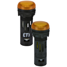 Лампа сигнальна LED матова ECLI-16-240A-A 240V AC (Ø16мм, помаранчева)