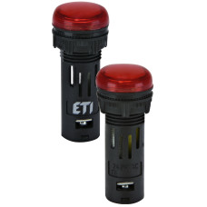 Лампа сигнальна LED матова ECLI-16-240A-R 240V AC (Ø16мм, червона)