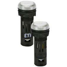 Лампа сигнальна LED матова ECLI-16-240A-W 240V AC (Ø16мм, біла)