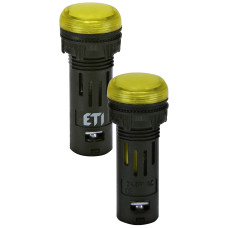 Лампа сигнальна LED матова ECLI-16-240A-Y 240V AC (Ø16мм, жовта)