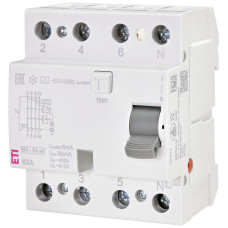 Реле диференційне EFI-P4 40/0,03 eV тип A (10kA) (для зарядних пристроїв EV)