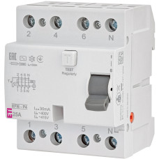 Реле диференційне (ПЗВ) 4р EFI6-P4 25/0,03 тип AC (6kA)