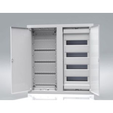 Щит металопластик. ECG H 56 COMBO4/4-H-I (48+8мод, 4ряд., 4м.п., перф.метал.двер.)