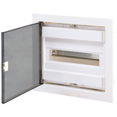 Щит металопластиковий ECG14 PT (12+2мод., пластик.проз.дверцята)