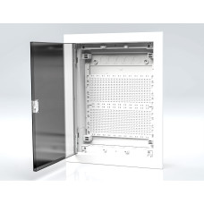 Щит металопластиковий ECG28 MEDIA-PT (перф.панель, пластик.проз.дверцята)
