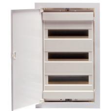 Щит металопластиковий ECG42 PO (36+6мод., пластик.білі.дверцята)