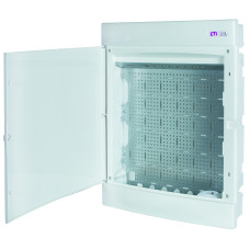 Щит пласт. внутрішн. вик. ECT 3x18PO MEDIA (8xRJ, розетка 230V, білі дверцята)