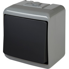 Вимикач 1-клавішний VHE-1-SRG (сіро-графіт., IP54)