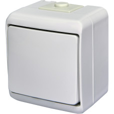 Вимикач 1-клавішний із підсвічуванням VHE-1L (білий, IP54)