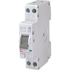 Дифференциальный автоматический выключатель ETI KZS 1M SUP C 6/0,01 тип A (6kA) (верхнее подключение)