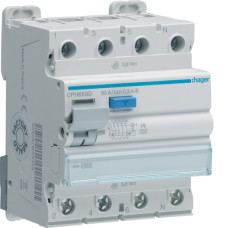 Пристрій захисного відключення (ПЗВ) 4P 10kA 63A 300mA A-Hi S