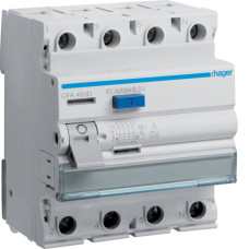 Пристрій захисного відключення (ПЗВ) 4P 6kA 63A 300mA A