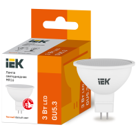Лампа светодиодная MR16 софит 3Вт 230В 3000К GU5.3 IEK