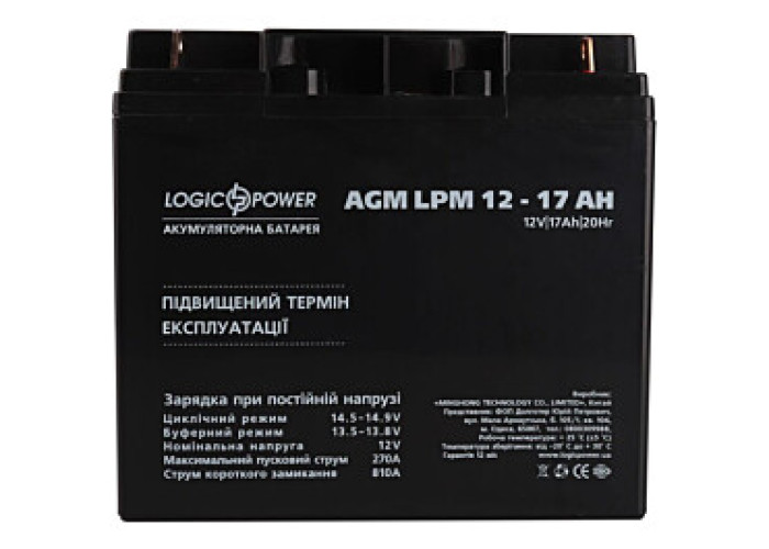 Акумулятор AGM LPM 12V - 17 Ah (2020)