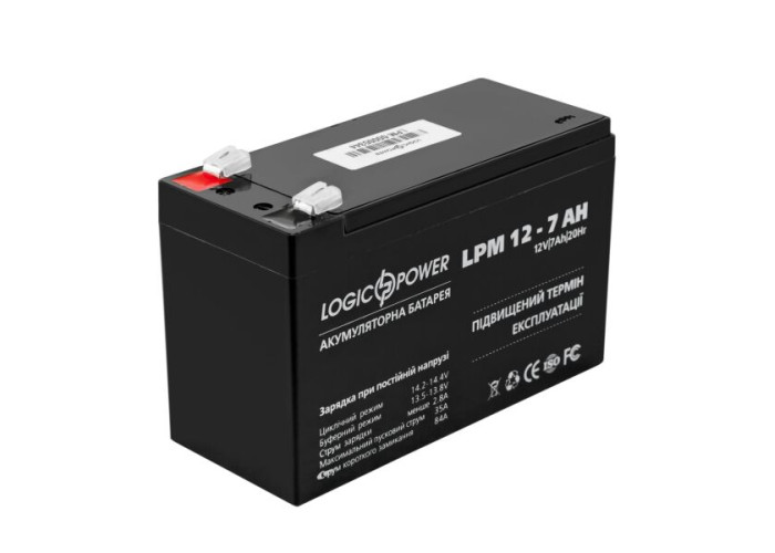 Акумулятор кислотний AGM LogicPower LPM 12 - 7,0 AH