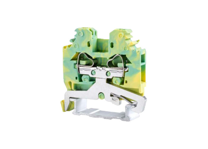 Клемма проходная пружинная земля на Din-рейке FJ2-4/D купить по лучшей ...