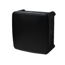 Коробка монтажна для відкритого встановлення без отворів 100х100х50 мм (зовн. 115х115х54 мм) IP66 із скобами чорна UEC