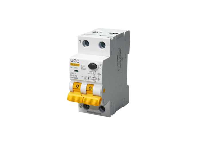 Автомат дифференциальной защиты SB-R9NE 2P C 50A 30mA Тип AC 6kA UEC Автомат дифференциальной защиты SB-R9NE 2P C 50A 30mA Тип AC 6kA UEC