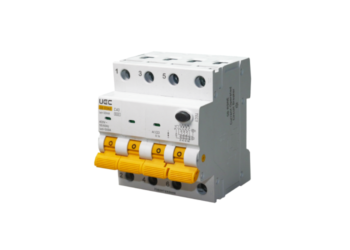 Автомат дифференциальной защиты SB-R9NE 4P C 40A 30mA Тип AC 6kA UEC Автомат дифференциальной защиты SB-R9NE 4P C 40A 30mA Тип AC 6kA UEC