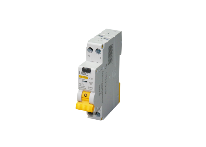 Автомат дифференциальной защиты SB-R10N 2P C 16A 30mA Тип AC 6kA UEC Автомат дифференциальной защиты SB-R10N 2P C 16A 30mA Тип AC 6kA UEC
