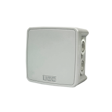 Коробка монтажна для відкритого встановлення 100х100х50 мм (зовн. 115х115х54 мм) IP65 із скобами сіра UEC
