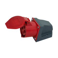 Розетка 124 стаціонарна 3Р+РЕ 32А 380В IP44 UEC