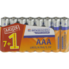 Батарейка щелочная AАА.LR03 АКЦИЯ (shrink 7+1)