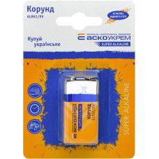 Батарейка лужна Корунд.6LR61.BL1 (blister 1)