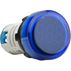 Круглий цифровий вимірювач напруги ED16-22VD 30-500В АС (синій)