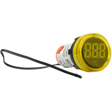 Круглий цифровий вимірювач температури ED16-22WD  -25С - 150С (жовтий)