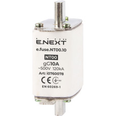 Запобіжник плавкий e.fuse.NT00.10, габарит 00, 10А