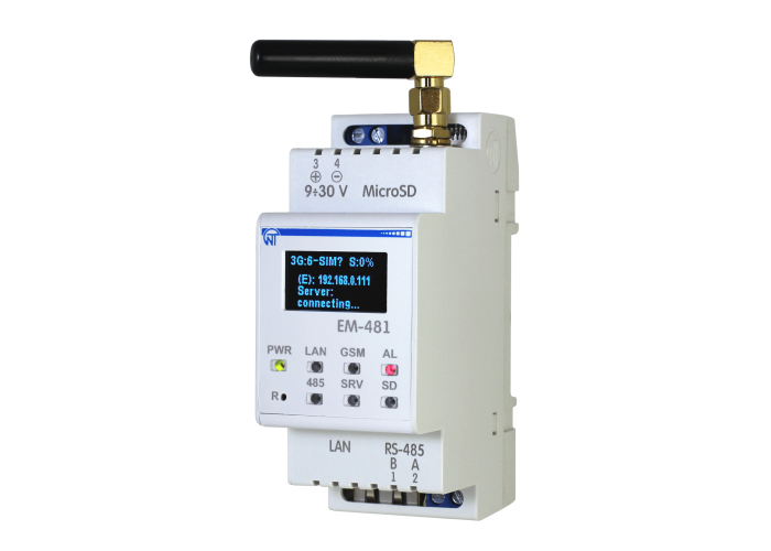 Контроллер web-доступа к управлению Modbus – оборудованием ЭМ-481