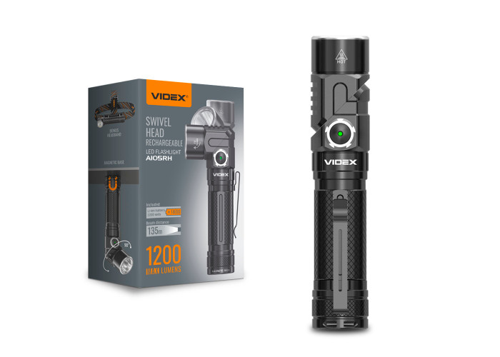 Портативний світлодіодний ліхтарик VIDEX VLF-A105RH 1200Lm 5000K