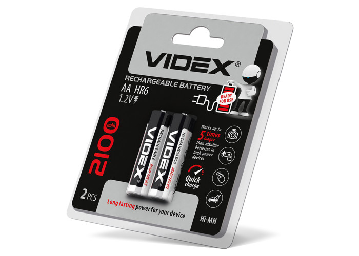 Акумулятори Videx HR6/AA 2100mAh double blister/2шт