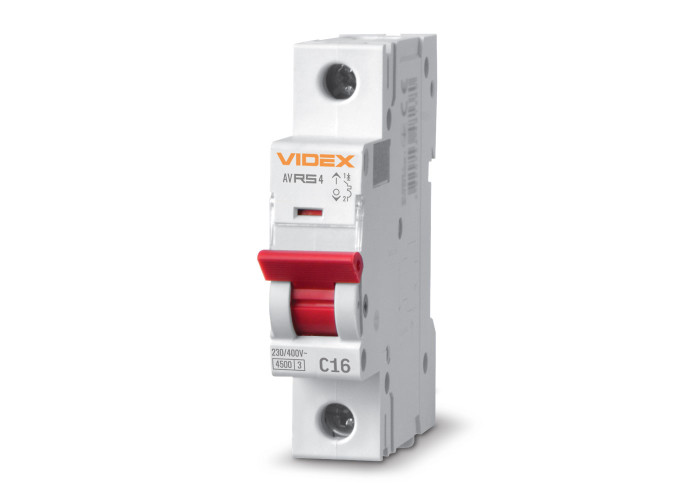 Автоматичний вимикач RS4 1п 16А С 4,5кА VIDEX RESIST