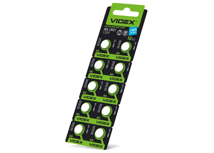 Батарейка часовая Videx AG 6/LR921 BLISTER CARD 10 шт