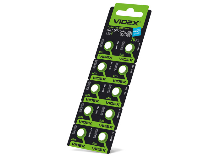 Батарейка годинникова Videx AG11/LR721 BLISTER CARD 10 шт