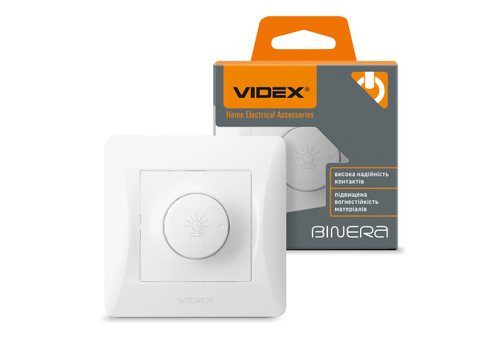 Димер 600Вт білий VIDEX BINERA