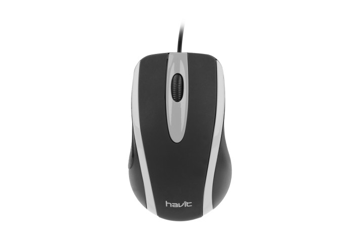 Дротова миша HAVIT HV-MS753 USB Black/Gray (1000 DPI, 3 кл)