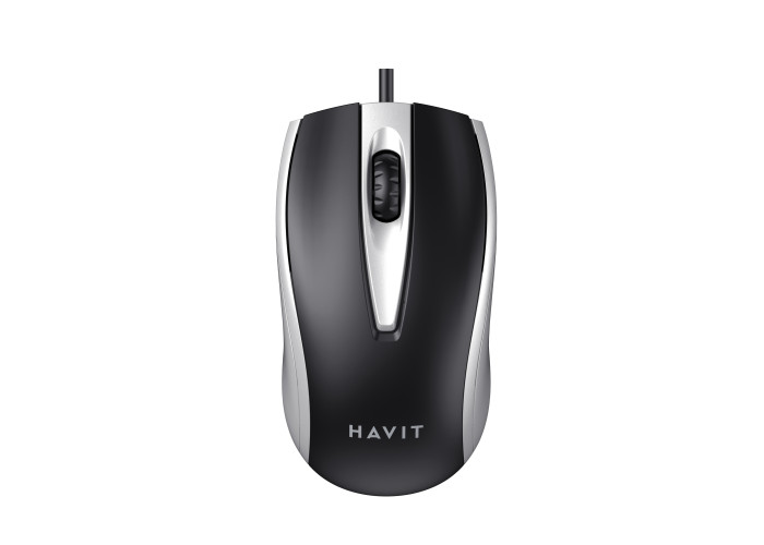 Дротова миша HAVIT HV-MS871 USB Gray (1200 DPI, 3 кл)